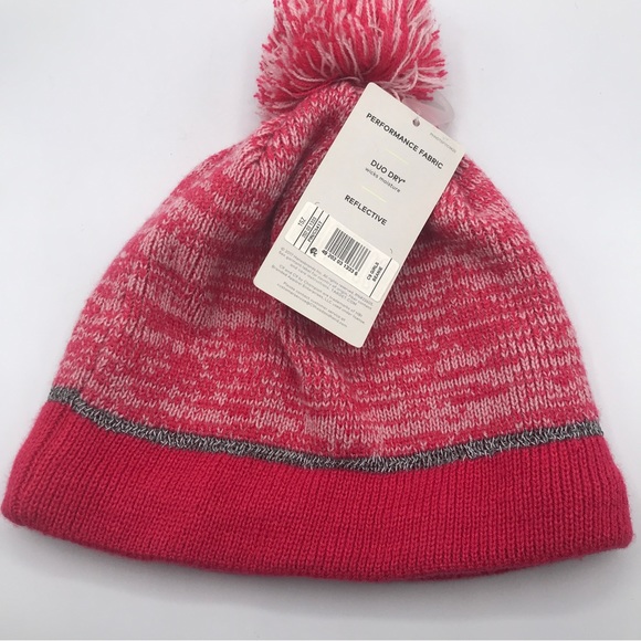 C9 Champion Girls Pom Pom Pink Beanie Winter Hat Fleece Inner Reflective stripe - Picture 4 of 7